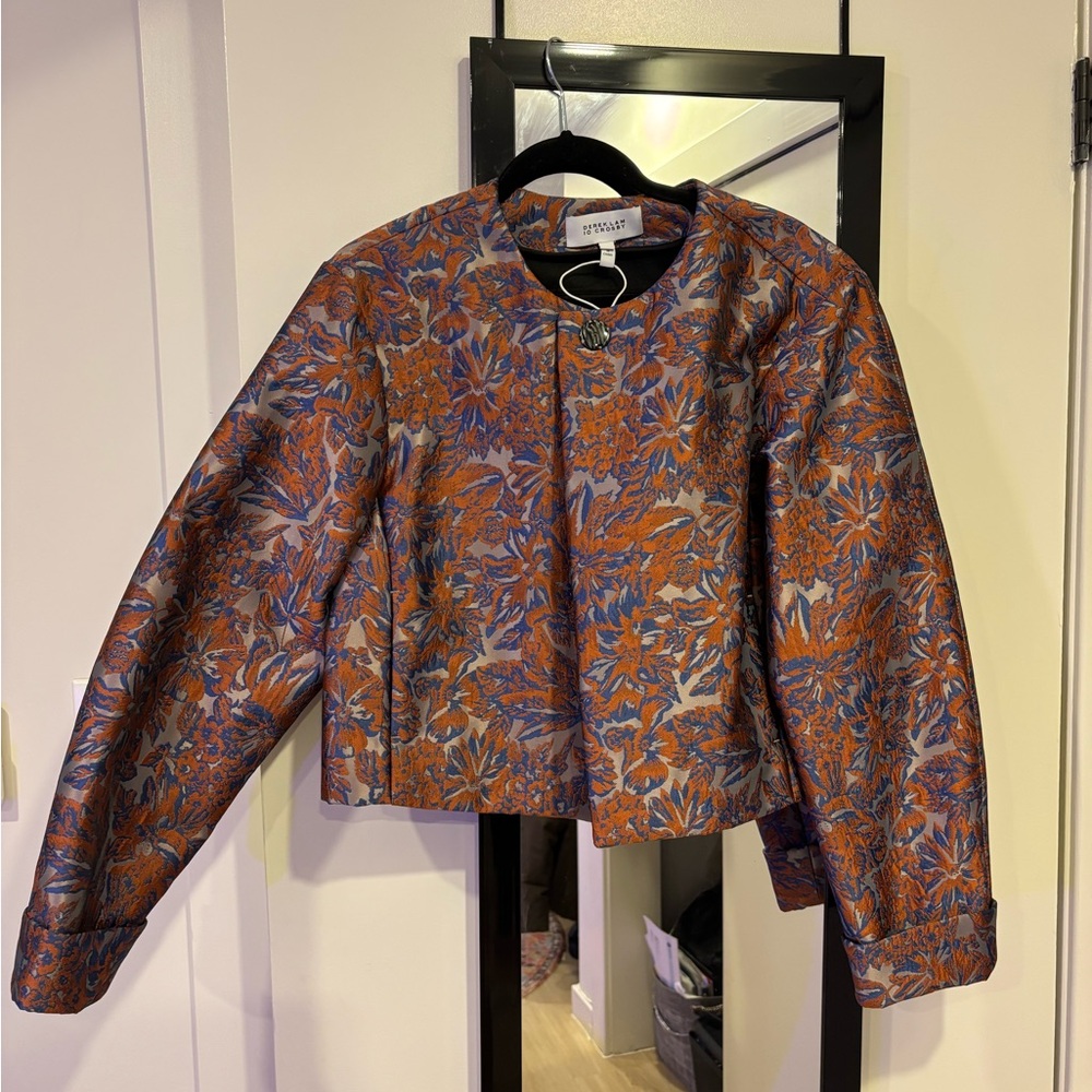 St. John Floral Blazer - Orange and Blue